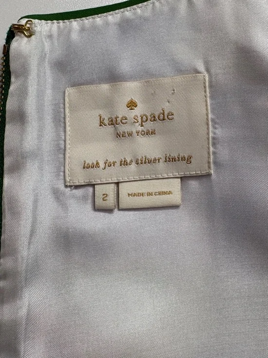 Kate Spade New York Floral Sheath Dress Green Pink Blue Sleeveless Size 2 - Picture 7 of 8